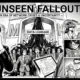 Vintage halftone manga-style infographic titled The Unseen Fallout, depicting the McKinsey Lilli AI data breach with crumbling stone letters, panicked executives, and expert analysts reviewing system vulnerabilities.